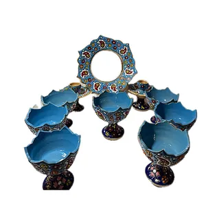مجموعه ظروف هفت سین 10 پارچه مدل مینا کاری