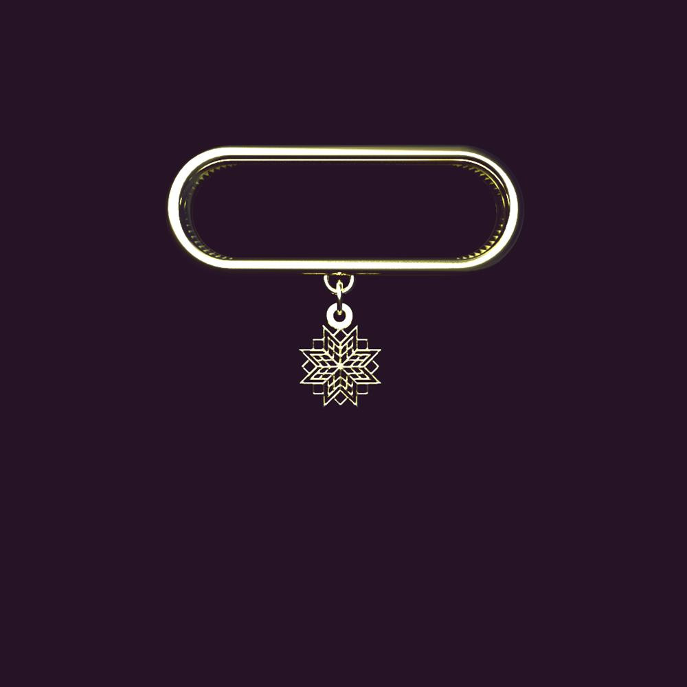 پین ساعت طلا 18 عیار زنانه مدوپد مدل اسلیمی کد SA1-1007