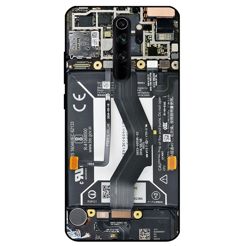 کاور مگافون طرح برد موبایل مدل 8004 مناسب برای گوشی موبایل شیائومی Redmi Note 8 Pro	