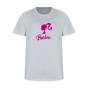 تی شرت آستین کوتاه زنانه مدل باربی کد L314 رنگ طوسی