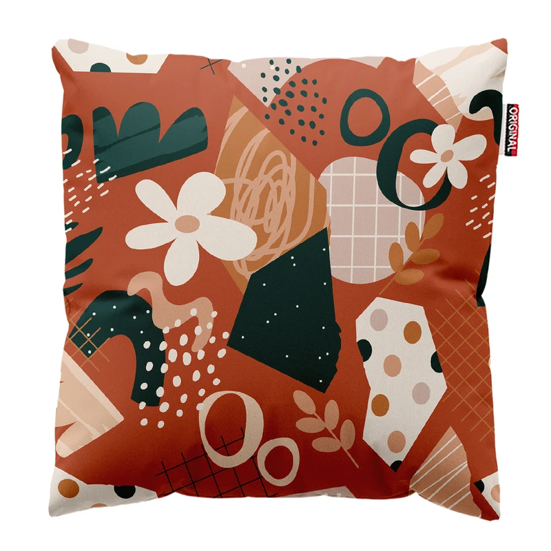 کوسن پاد آفرین مدل مینیمال بوهو کد PK402431 سایز 40*40 سانتی متر