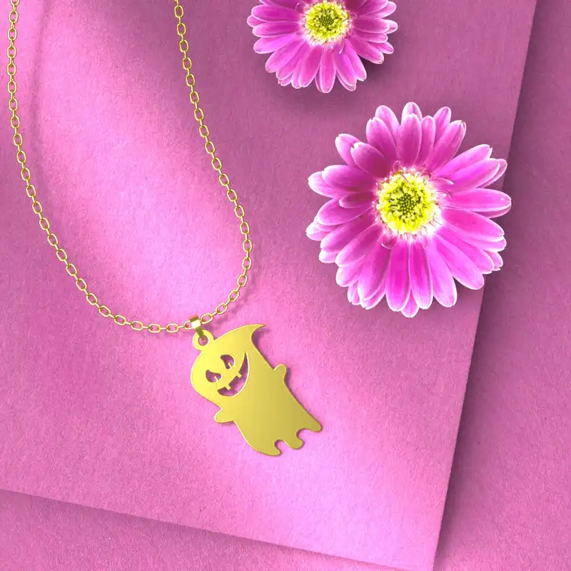 گردنبند طلا 18 عیار زنانه مدوپد مدل هالووین کد G3-1-1131