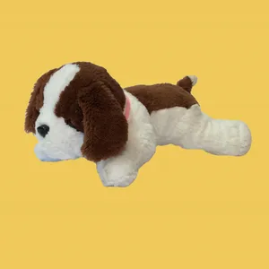 عروسک طرح سگ پاپی مدل Lying Kowloon Puppy کد SZ9/606 طول 35 سانتی‌متر