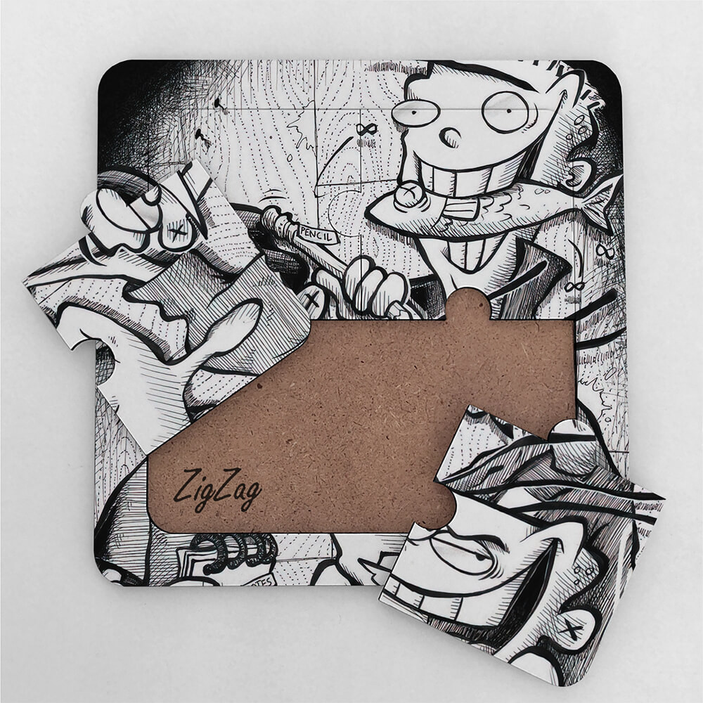 پازل 4 تکه زیگ زاگ مدل ed edd n eddy کد 1026