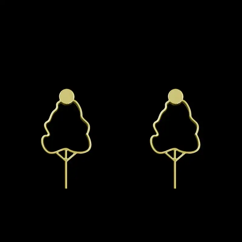 گوشواره طلا 18 عیار زنانه مدوپد مدل درخت کد GA1-15780