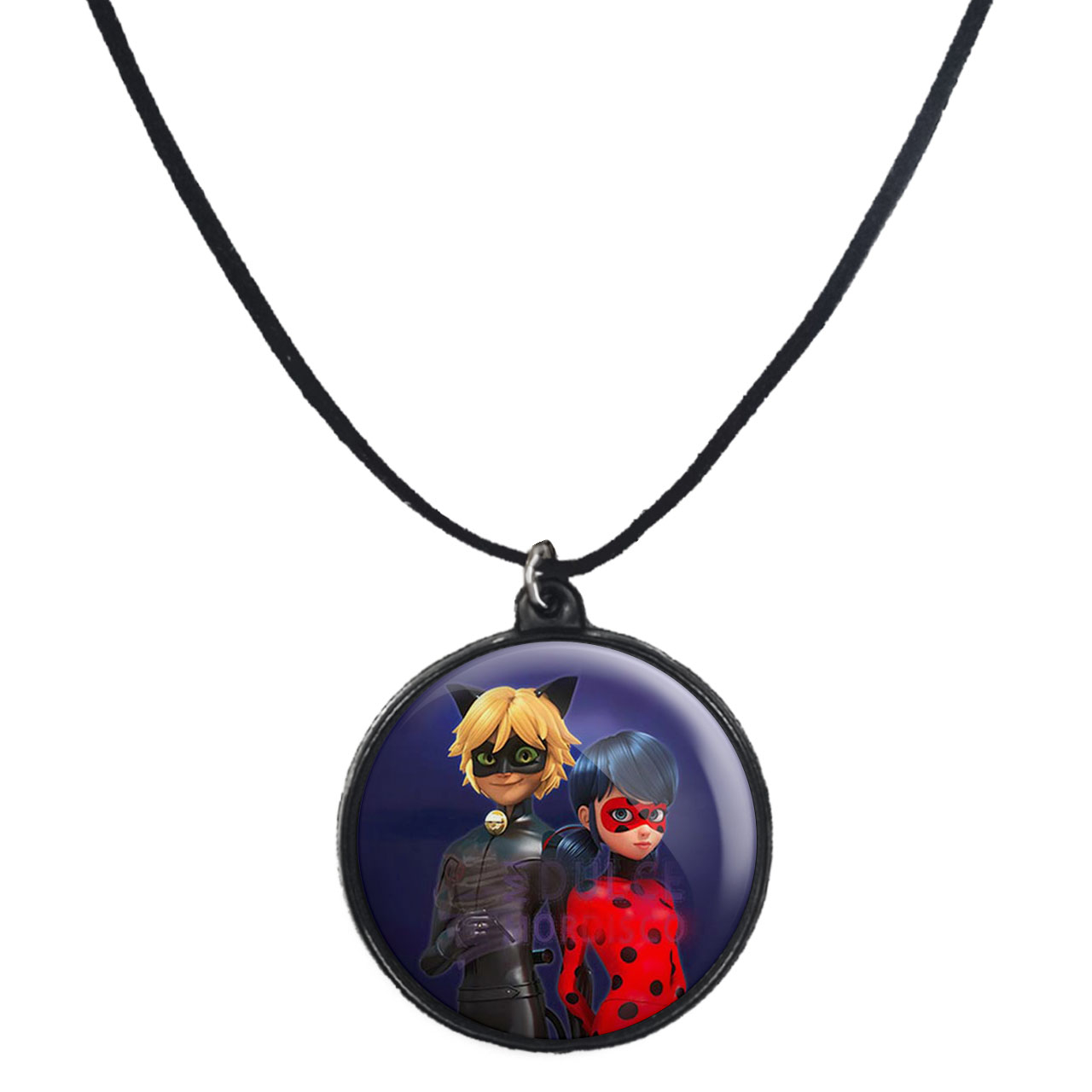 گردنبند پرمانه طرح کفشدوزکی کد pmb.645 مدل دو طرفه