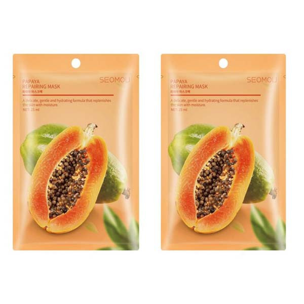 ماسک صورت سه او مو مدل Papaya وزن 25 گرم مجموعه 2 عددی ماسک صورت سه او مو مدل Papaya وزن 25 گرم مجموعه 2 عددی
