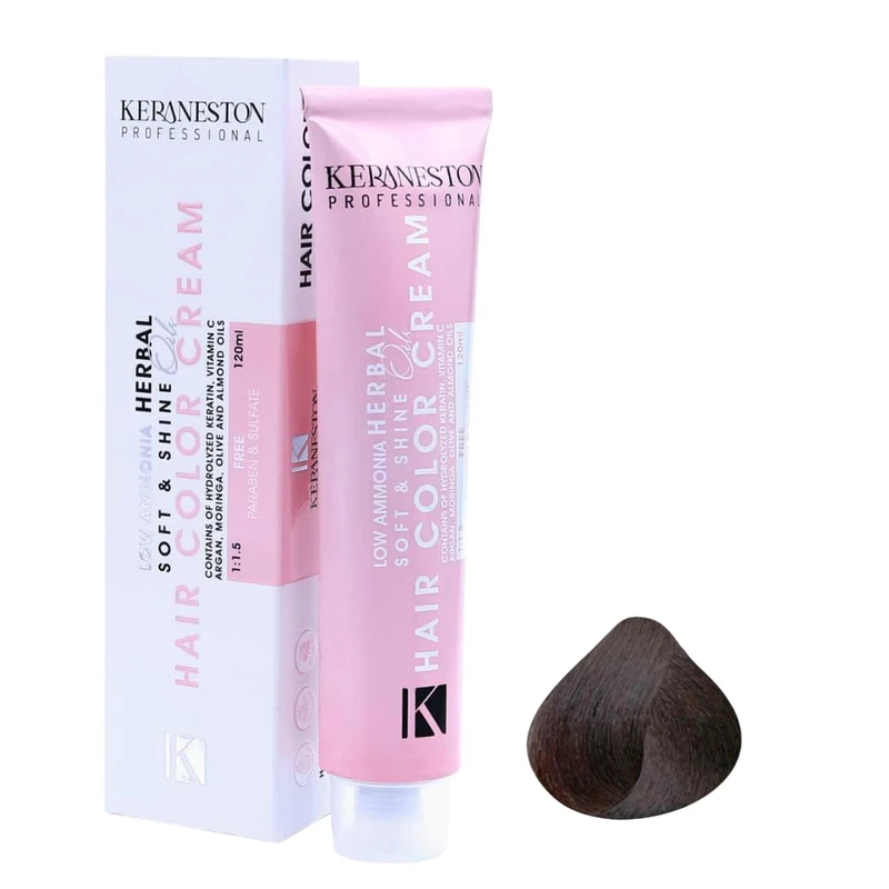 رنگ مو کرانستون مدل SILKY EFFECT شماره 3.1 حجم 120 میلی لیتر رنگ قهوه ای خاکستری تیره