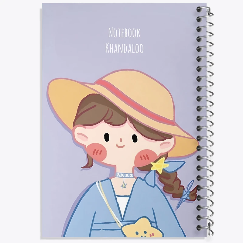 دفتر ژورنال نویسی 50 برگ خندالو مدل نقطه ای طرح دخترانه کیوت کد N3984