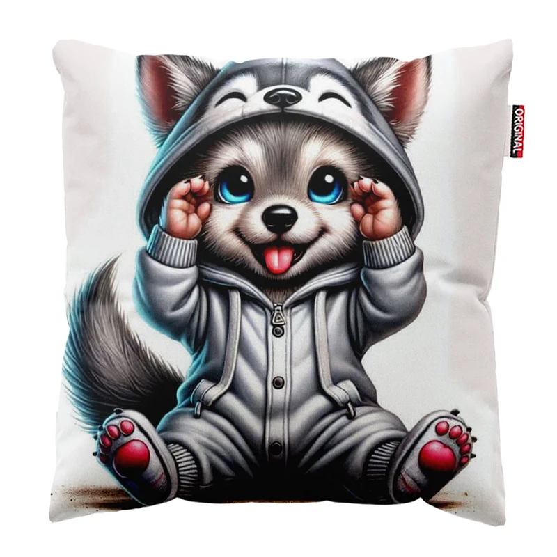 کوسن پاد آفرین مدل سگ کد 1438 سایز 30*30 سانتی متر