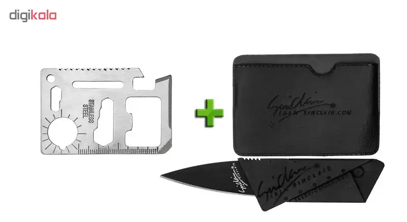 پک چاقو کارتی مدل سینکلر به همراه ابزار چند کاره مدل STE102