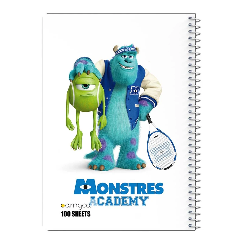 دفتر مشق 100 برگ سیمی کارنیکا طرح کارخانه هیولاها Monsters کد 69061