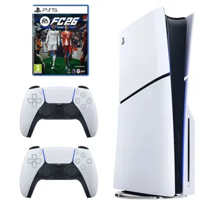 کنسول بازی سونی مدل PlayStation 5 Slim ریجن اروپا سری 2016A نسخه دیسک‌خور ظرفیت یک ترابایت به همراه دسته اضافی و بازی EA SPORTS FC 26
