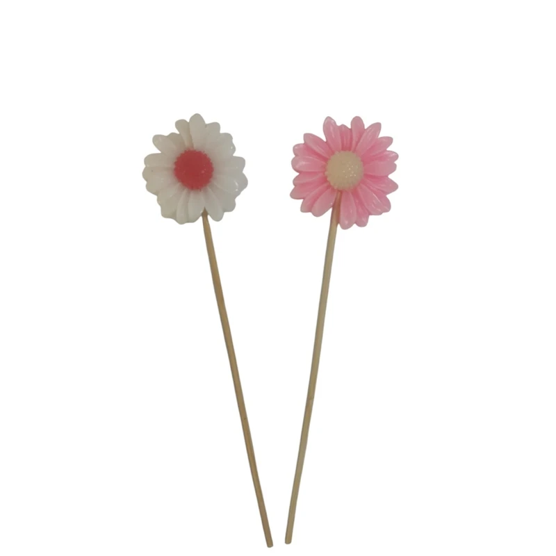 شمع دست ساز مدل سیخ چوبی مجموعه 2 عددی