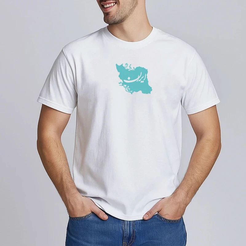 تی‌شرت آستین کوتاه یقه گرد مردانه مدل ایران کد WH.3070