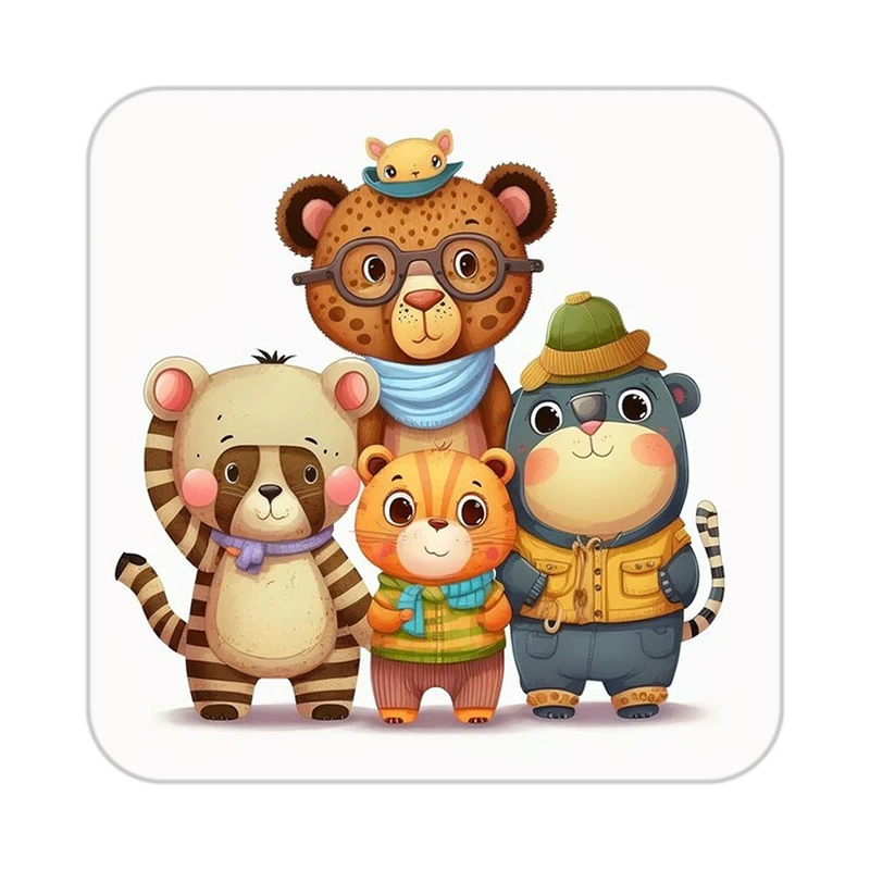 زیر لیوانی کاکتی طرح حیوانات کارتونی مدل mp27946