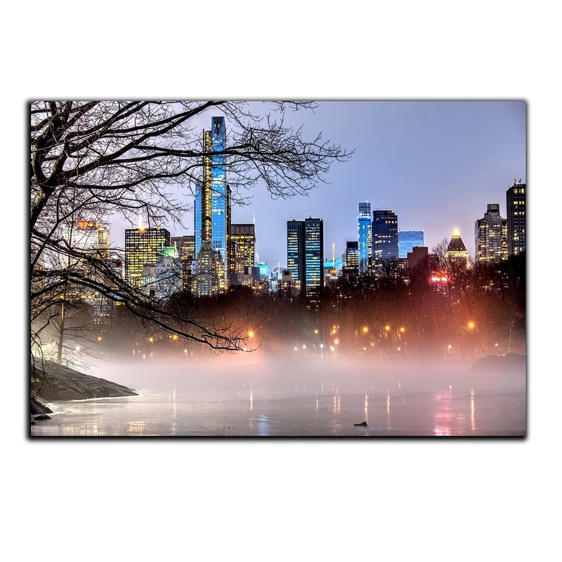 تابلو شاسی بکلیت طرح مه و منظره شهر در شب مدل SH-385