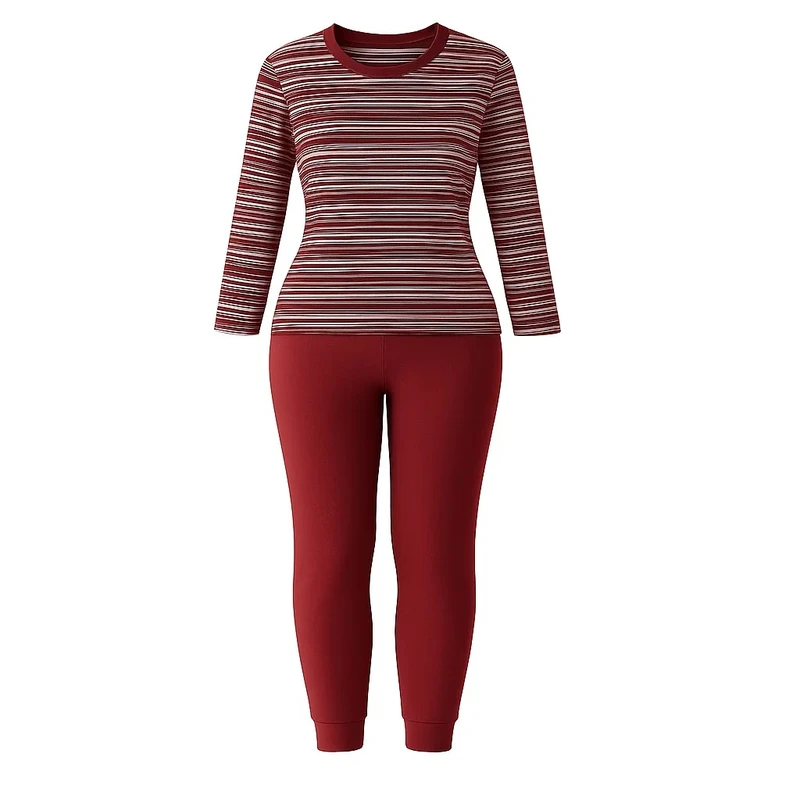 ست تی‌شرت آستین بلند و شلوار راحتی زنانه آپ2فشن مدل stripes