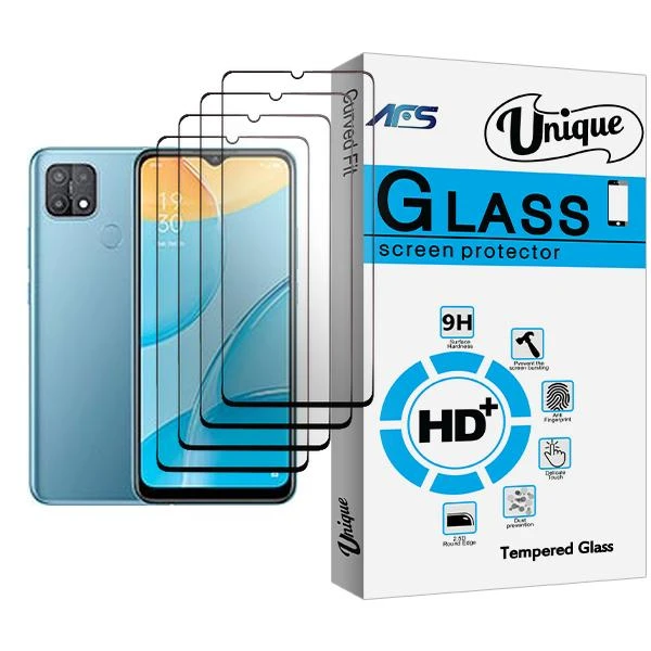 محافظ صفحه نمایش ای اف اس مدل Unique Glass MIX004 مناسب برای گوشی موبایل اوپو A15 بسته چهار عددی