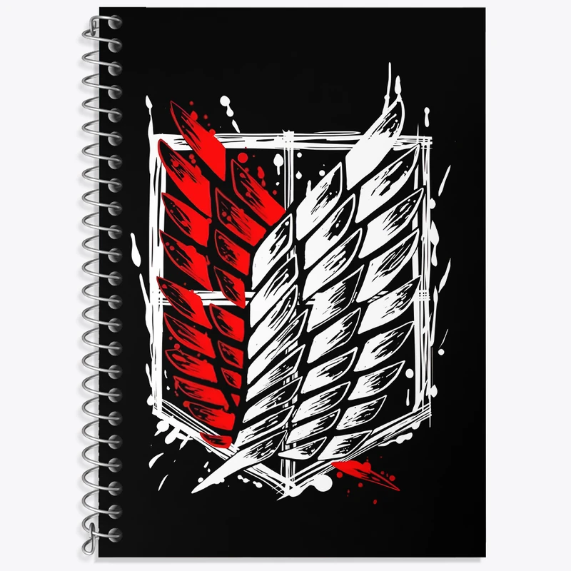 دفتر نت موسیقی 50 برگ خندالو طرح انیمه اتک اف تایتان کد N4649