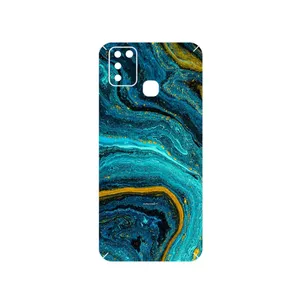 MAHOOT Turquoise marblewith golden streaks Cover Sticker for Infinix Smart 6 X657B