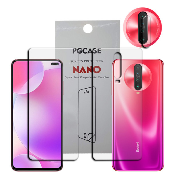 محافظ صفحه نمایش مدل SM مناسب برای گوشی موبایل شیائومی Redmi K30 به همراه محافظ پشت گوشی و محافظ لنز دوربین