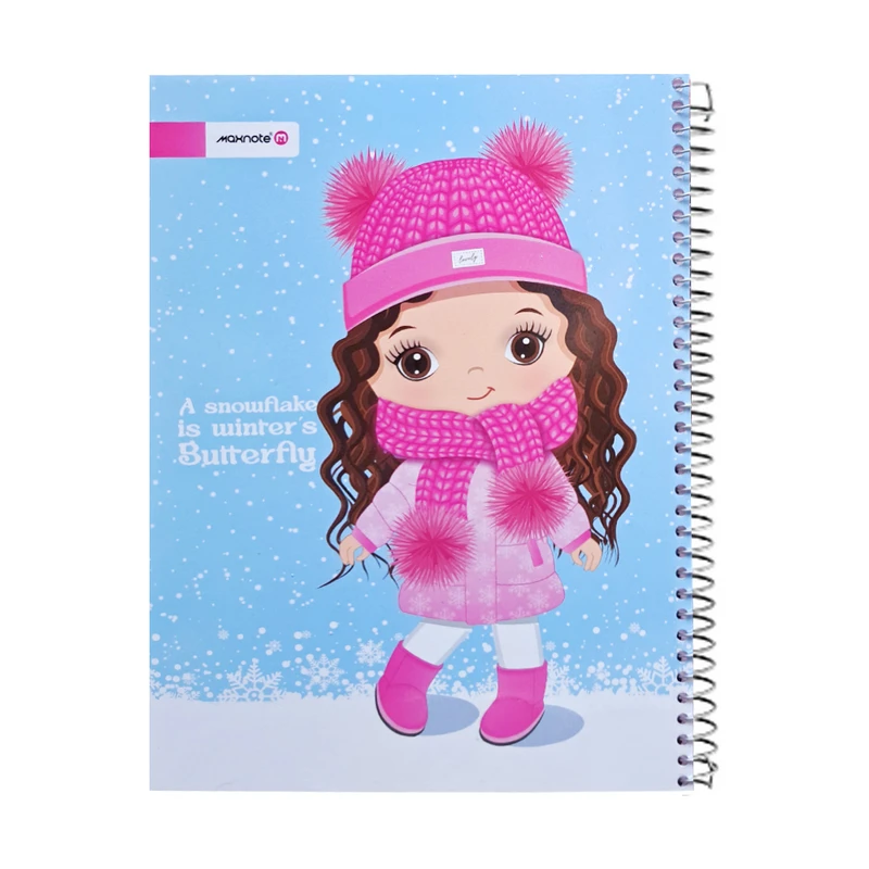 دفتر مشق 40 برگ مکث نوت طرح دختر زمستانی کد 604