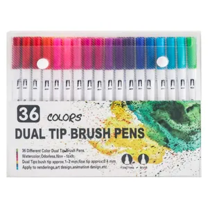 ماژیک رنگ آمیزی مدل دو سر DUAL TIP BRUSH PENS بسته 36 عددی