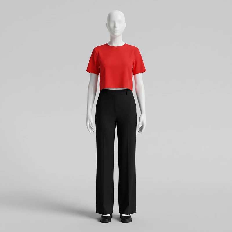 کراپ تی‌شرت زنانه دفکتو مدل 8684582198434