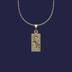 گردنبند طلا 18 عیار زنانه مدوپد مدل هندسی کد Z2-1-1168