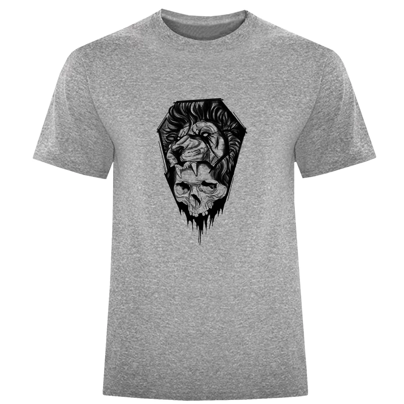 تیشرت آستین کوتاه مردانه طرح شیر کد W131