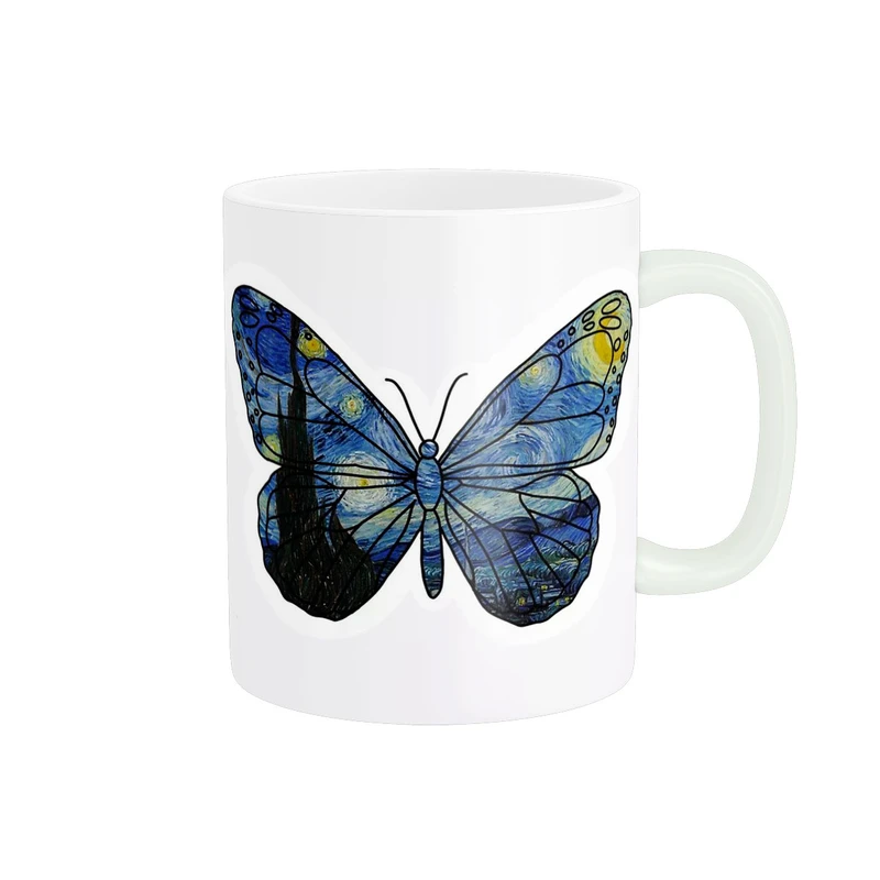 ماگ پاد آفرین طرح پروانه مدل شب پر ستاره کد28