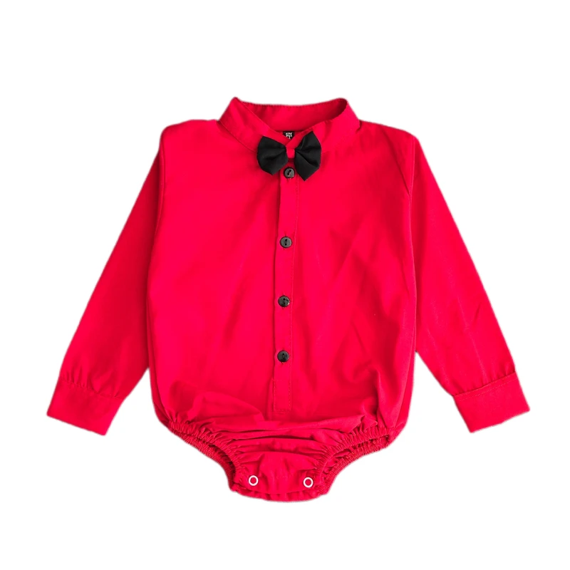 بادی آستین بلند نوزادی مدل پاپیونی