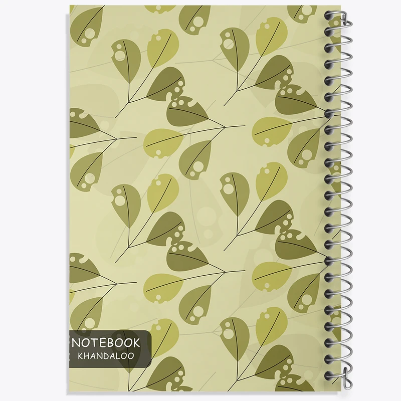 دفتر ژورنال نویسی 50 برگ خندالو مدل نقطه ای طرح برگ کد N1181