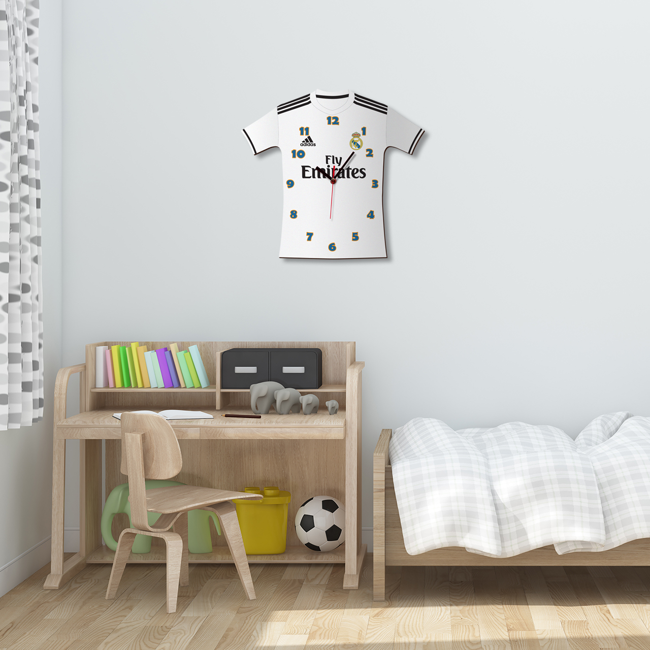 ساعت دیواری کودک باروچین مدل Real Madrid