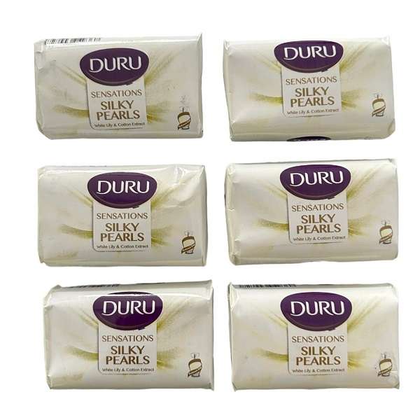 صابون شستشو دورو مدل گل سوسن و پنبه دانه وزن 90 گرم مجموعه 6 عددی