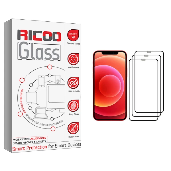 محافظ صفحه نمایش ریکوو مدل +HD مناسب برای گوشی موبایل اپل iPhone 12 Mini بسته 3 عددی