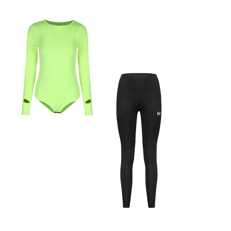 ست بادی آستین بلند و لگینگ ورزشی زنانه مدل 102-41047