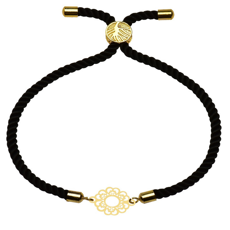 دستبند طلا 18 عیار زنانه الن نار مدل نقش اسليمي ELN100592