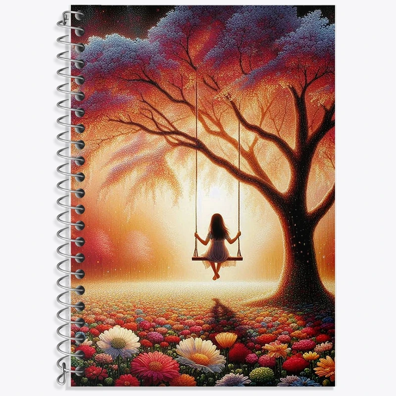 دفتر زبان 50 برگ خندالو مدل سه خط طرح دخترانه کد F2763