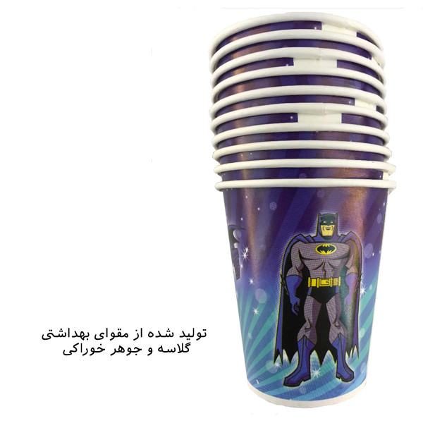 پیش دستی و لیوان یکبارمصرف مسترتم طرح بت من پلاس بسته 20عددی