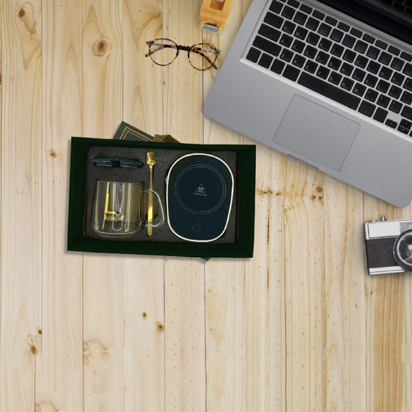 ماگ حرارتی لاکی مدل 18 وات پیرکس به همراه صفحه گرمکن برقی