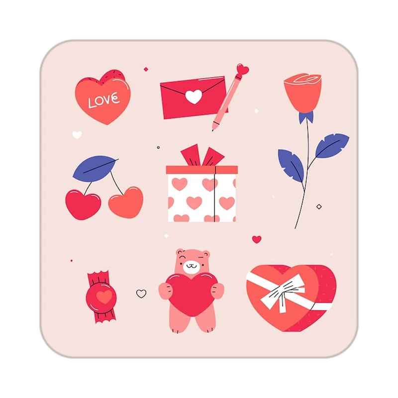 زیر لیوانی کاکتی طرح عاشقانه مدل mp37480