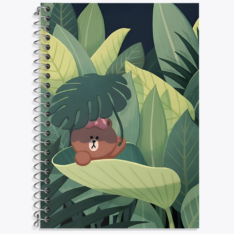 دفتر زبان 50 برگ خندالو مدل سه خط طرح خرس کیوت کد N5104