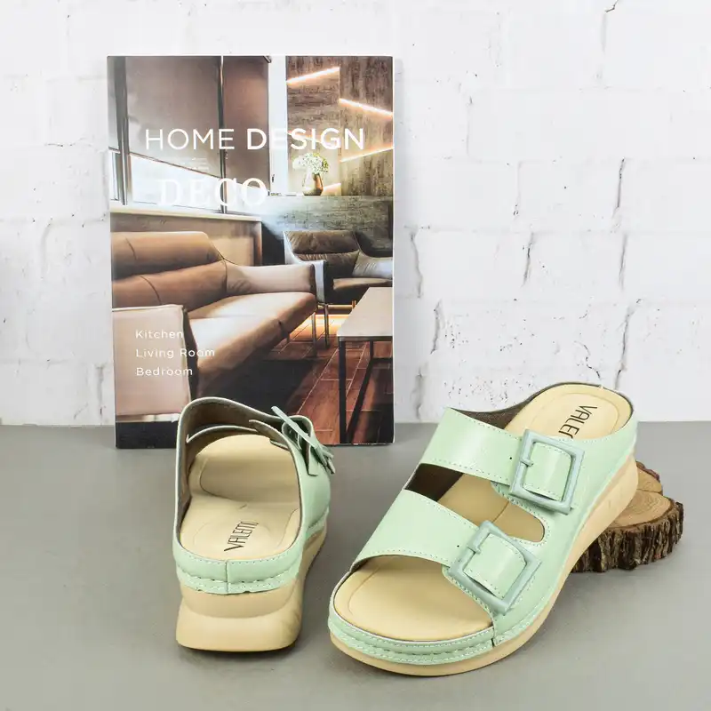 دمپایی زنانه واله مو مدل برشا کد GRN.2938