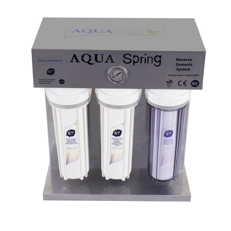 دستگاه تصفیه کننده آب آکوآ اسپرینگ مدل RO-S7-KZ 7004 به همراه فیلتر مجموعه سه عددی و کیت نشتی گیر