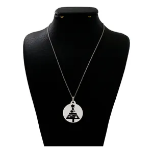 گردنبند نقره زنانه دلی جم طرح درخت کریسمس  کد D 412