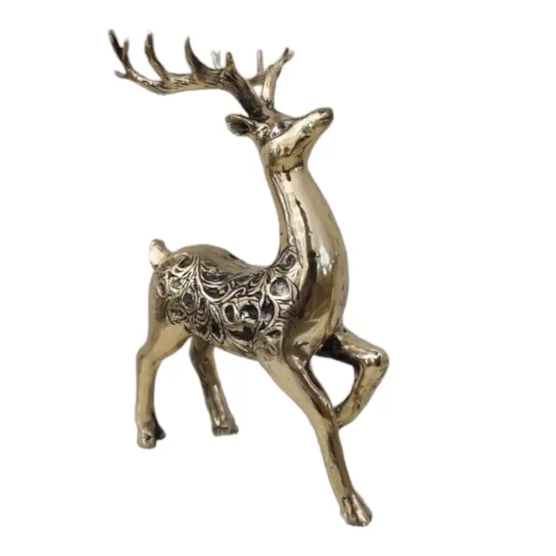 مجسمه برنجی مدل گوزن کد H-2068 بسته 2 عددی