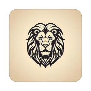 زیر لیوانی کاکتی طرح شیر مدل mp24095