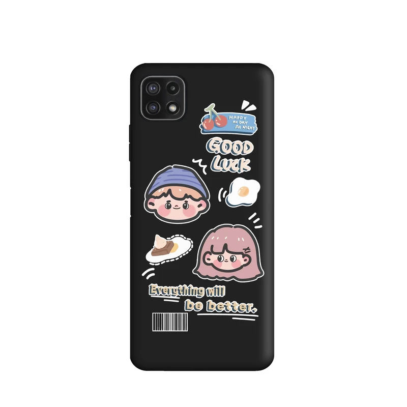 کاور طرح دختر پسر کد m659 مناسب برای گوشی موبایل سامسونگ Galaxy A22 5G